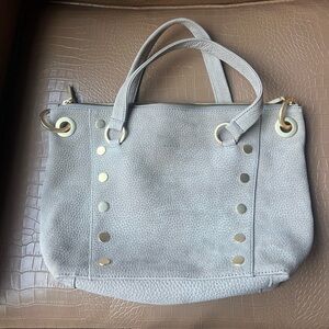 Hammitt Daniel Medium Grey Natural/Brushed Gold Womens Satchel Bag